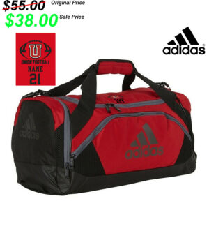 Union FB PG PG Adidas Team Issue II Medium Duffel (26″LX 13″W X13.5″H) -Red/Black