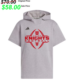 Union FB PG Adidas  Dugout NWV Short Sleeve Hoodie-Medium Grey