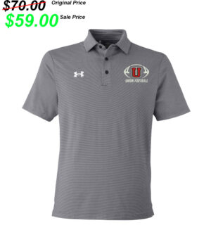 Union FB PG Under Armour DRIVE Team Stripe Premium Polo – Black