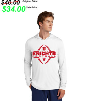 Union FB PG Sport-Tek Men Posi-UV Pro Long Sleeve Hoodie-White