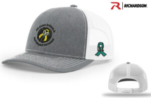 Brittney Jo 4th Annual Richardson Pro Crown Mesh Back Adjustable back cap Split-Heather Grey/White