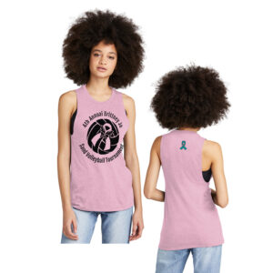 Brittney Jo 4th Annual District Women Perfect Triblend Muscle Tank-Wisteria Heather