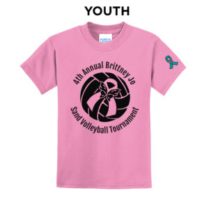 Brittney Jo 4th Annual Youth Short Sleeve Tee-Candy Pink