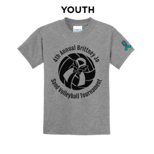 Brittney Jo 4th Annual Youth Short Sleeve Tee-Athletic Heather