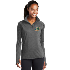Barnstormer SB Sport-Tek Ladies Sport-Wick Stretch 1/2-Zip Pullover-Charcoal Heather