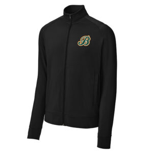 Barnstormer SB Sport Tek Men Sport Wick Stretch Full Zip Cadet Jacket-Black