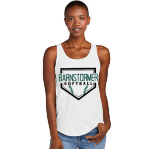 Barnstormer SB District Women’s Relaxed Tri Blend Relxed Tank-White