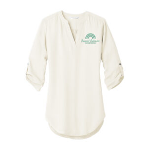 Beyond Behavior Port Authority Ladies 3/4-Sleeve Tunic Blouse-Ivory