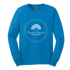 Beyond Behavior Unisex Cotton Long Sleeve Tee-Sapphire