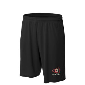 Clinton Cheer TG Moisture Management Men’s Short with Side Pockets-Black