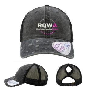 Clinton Girls WC Infinity Her Women’s Printed Visor with Mesh Back Cap-Black/Black Leopard