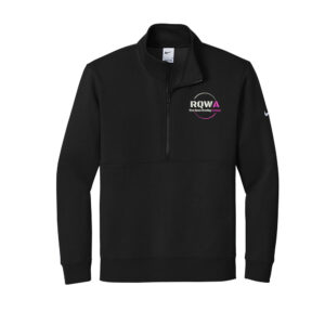 Clinton Girls WC Men Nike Club Fleece Sleeve Swoosh 1/2-Zip-Black