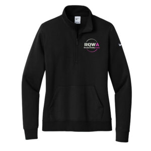 Clinton Girls WC Nike Ladies Club Fleece Sleeve Swoosh 1/2-Zip-Black