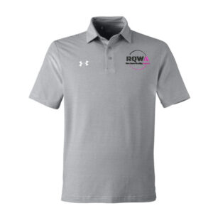 Clinton Girls WC Under Armour Men DRIVE Team Stripe Premium Polo – Mod Grey