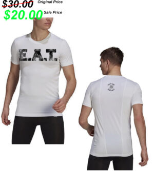 CPU Football PG PG adidas Men’s Techfit Short Sleeve Tee – White (M-3X)