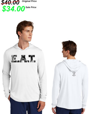 CPU Football PG Sport-Tek Men Posi-UV Pro Long Sleeve Hoodie-White