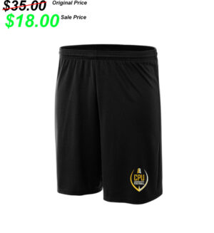 CPU Football PG 9” Cooing Performance PowerMesh Short-Black (S, M, L, 2X, 3X)