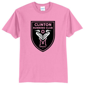 Clinton Running Club Unisex Short Sleeve Tee-Candy Pink