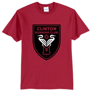 Clinton Running Club Unisex Short Sleeve Tee-Red