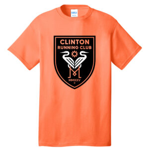 Clinton Running Club Unisex Short Sleeve Tee-Neon Orange