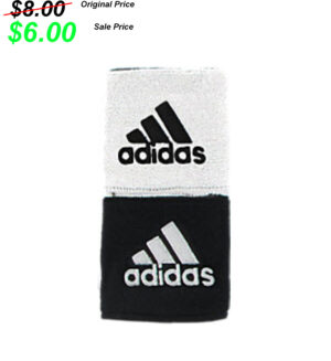 DM East Football Adidas Interval Reversible Wristband-White/ Black