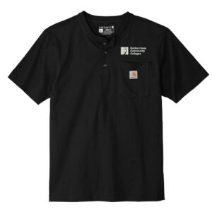 EICC Carhartt Men Short Sleeve Henley T-Shirt-Black