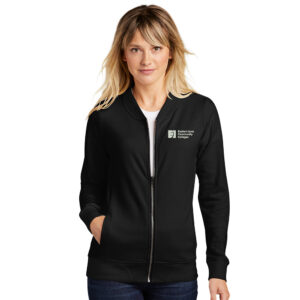 EICC Sport-Tek Ladies Lightweight French Terry Bomber jacket-Black