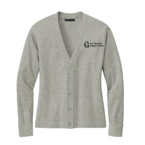 1st Gateway Brooks Brothers Women’s Cotton Stretch Cardigan Sweater-Light Shadow Grey Heather
