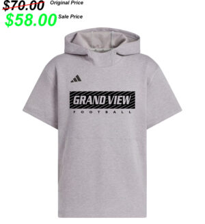 GV FB Gear Adidas  Dugout NWV Short Sleeve Hoodie-Medium Grey