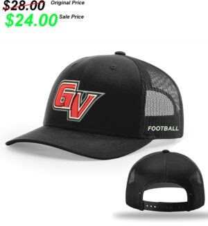 GV FB Gear Richardson Pro Crown Mesh Back solid color Adjustable back cap Solid-Black