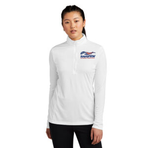 Iowa FRW Sport Tek Ladies PosiCharge Competitor 1/4 Zip Pullover-White