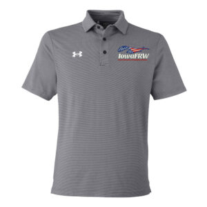 Iowa FRW Under Armour DRIVE Team Stripe Premium Polo – BLACK