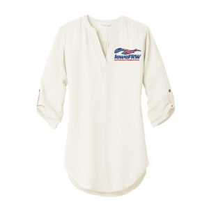 Iowa FRW Port Authority Ladies 3/4-Sleeve Tunic Blouse-Ivory