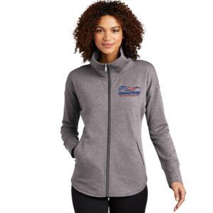 Iowa FRW OGIO Ladie’s Luuma Full-Zip Fleece jacket-Petrol Grey Heather