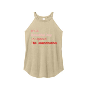 Iowa FRW District Made Ladies Perfect Tri Rocker Tank-Desert Tan Heather