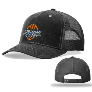 J Hawk Fb Caps Richardson  Hawthorne Trucker  Mesh Back Adjustable back cap-Black
