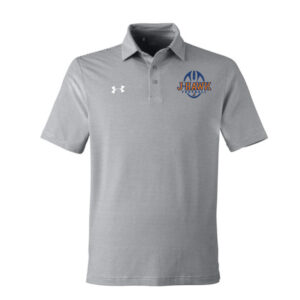 J Hawk FB Under Armour DRIVE Team Stripe Premium Polo – Mod Grey