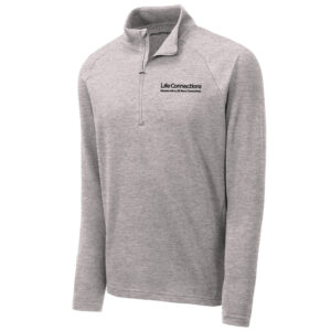 Life Connections Sport-Tek Men Lightweight French Terry 1/4-Zip Pullover -Heather Grey
