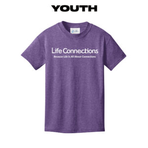 Life Connections Youth Short Sleeve Tee-Heather Purple