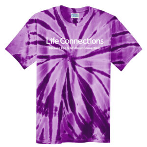 Life Connections Unisex Essential Tie-Dye Tee-Purple