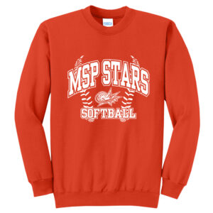 MSP Stars SB Unisex Core Fleece Crewneck Sweatshirt-Orange