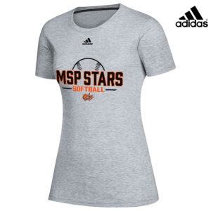 MSP Stars SB adidas Women’s Creator Short Sleeve Tee-Medium Grey Heathered