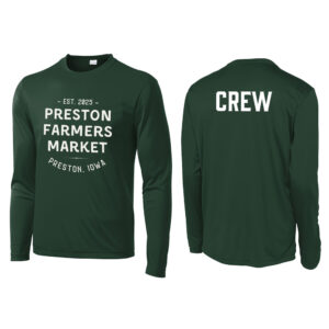 Preston Farmers Market Crew Men Sport Tek Long Sleeve PosiCharge Competitor Tee-Forest Green