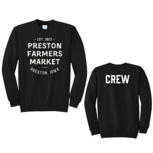 Preston Farmers Market Crew Unisex Fleece Crewneck Sweatshirt-Black