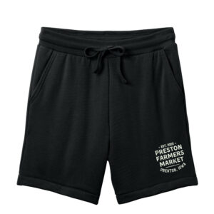 Preston Farmers Market Crew BELLA and CANVAS Unisex Sponge Fleece Sweatshort-Black