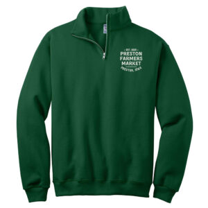 Preston Farmers Market Crew Unisex JERZEES  Nublend Cadet Collar Sweatshirt-Forest