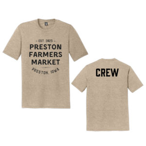 Preston Farmers Market Crew Unisex Premium Short Sleeve Tee-Desert Tan Heather