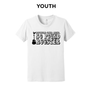 50 Pound Rooster Band Youth Premium Short Sleeve Tee-White