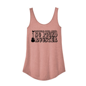 50 Pound Rooster Band Women Perfect Triblend Relaxed Tank-Blush Frost