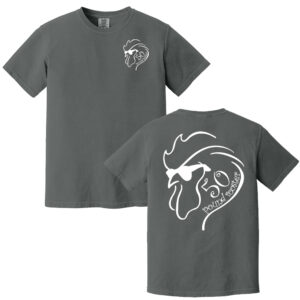 50 Pound Rooster Band Unisex Comfort Colors Pigment Dyed Short Sleeve Shirt-Pepper